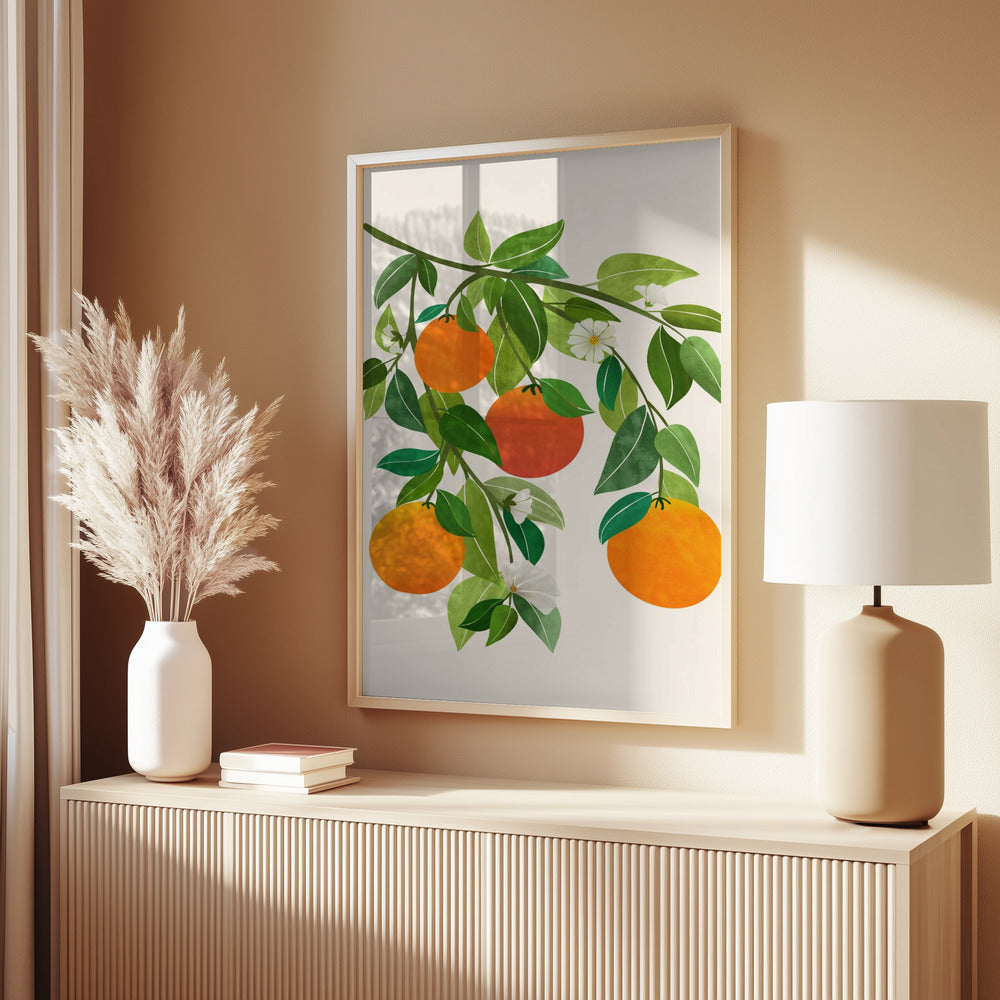 Oranges and Blossoms Print