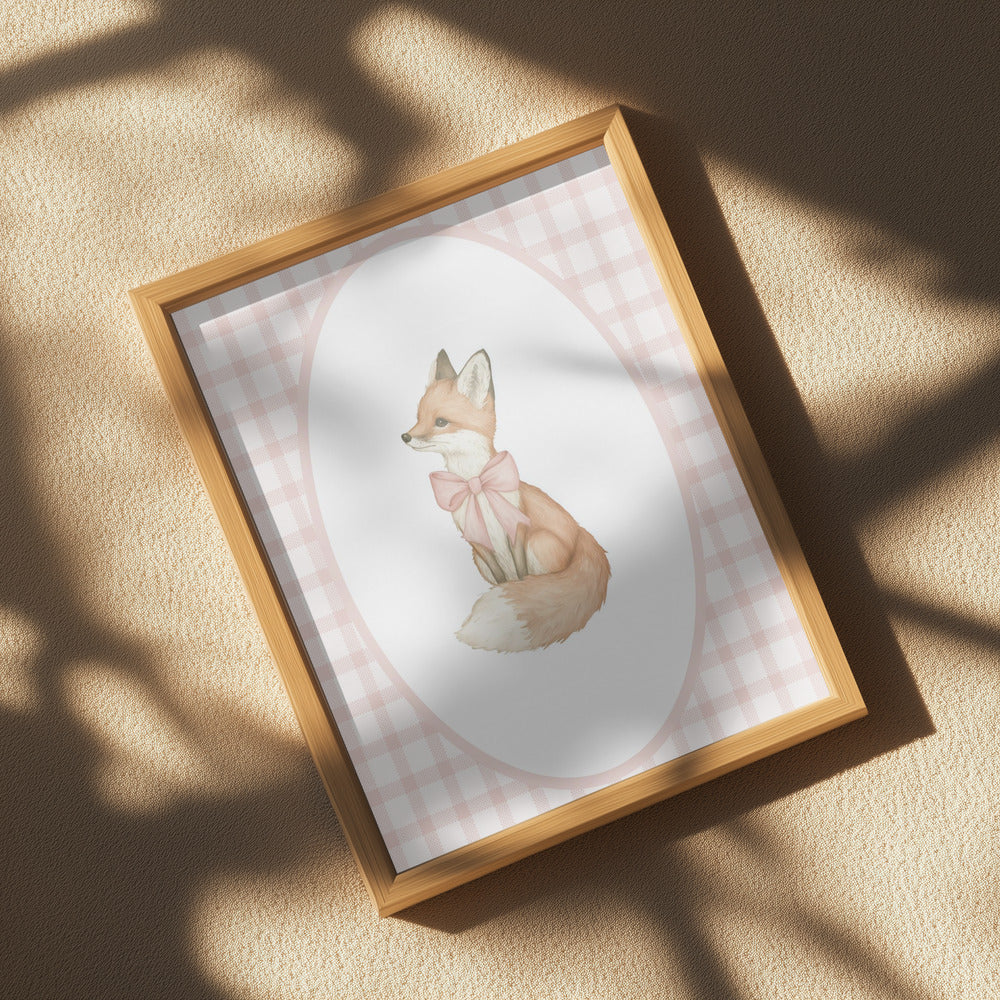 Fox Gingham Print