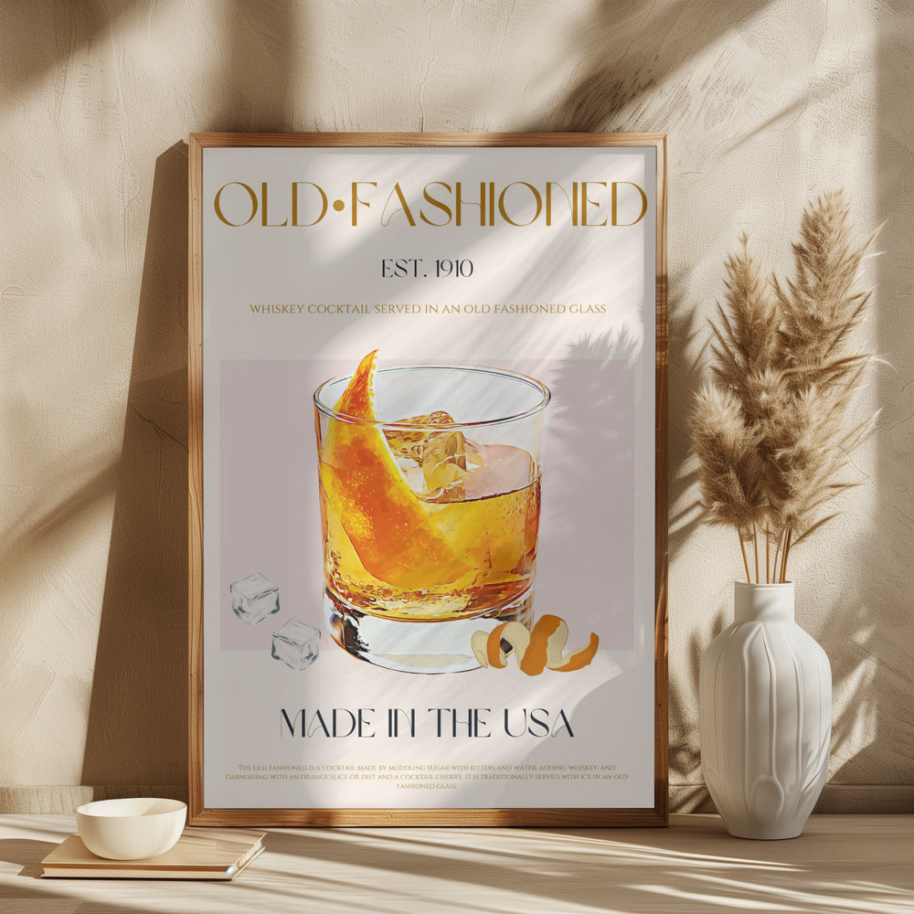 Old Fashioned Cocktail Print