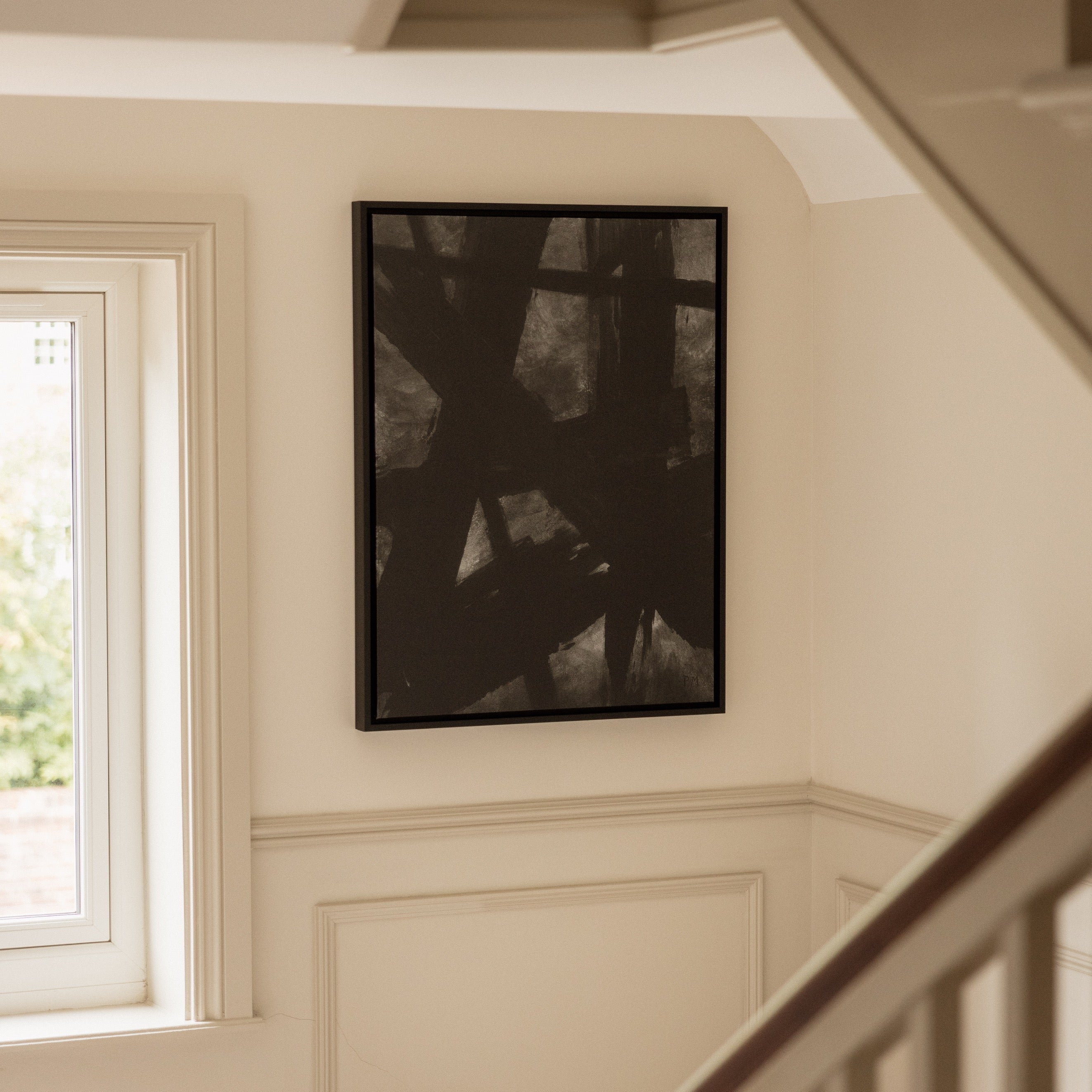 Noir I Portrait Framed Printed Canvas - Mala Art Co.