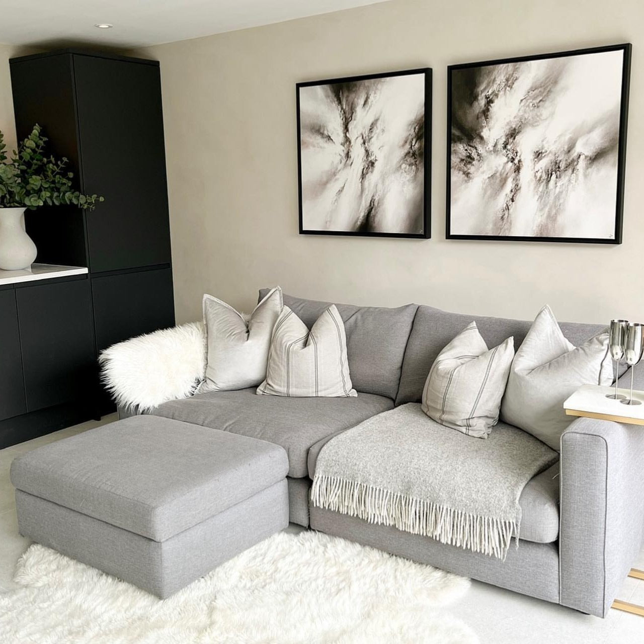 Fusion Square Framed Canvas Set of 2 - Mala Art Co.