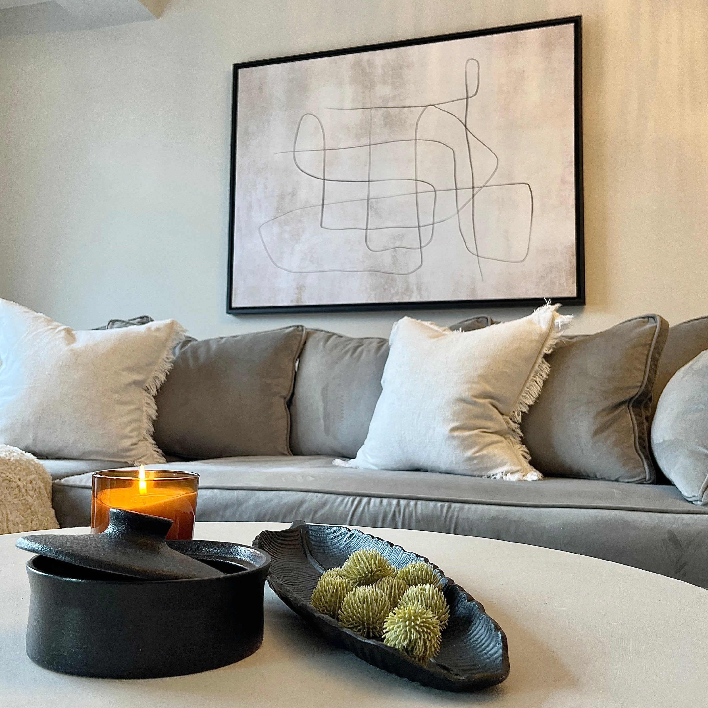 Flow Landscape Framed Printed Canvas - Mala Art Co.