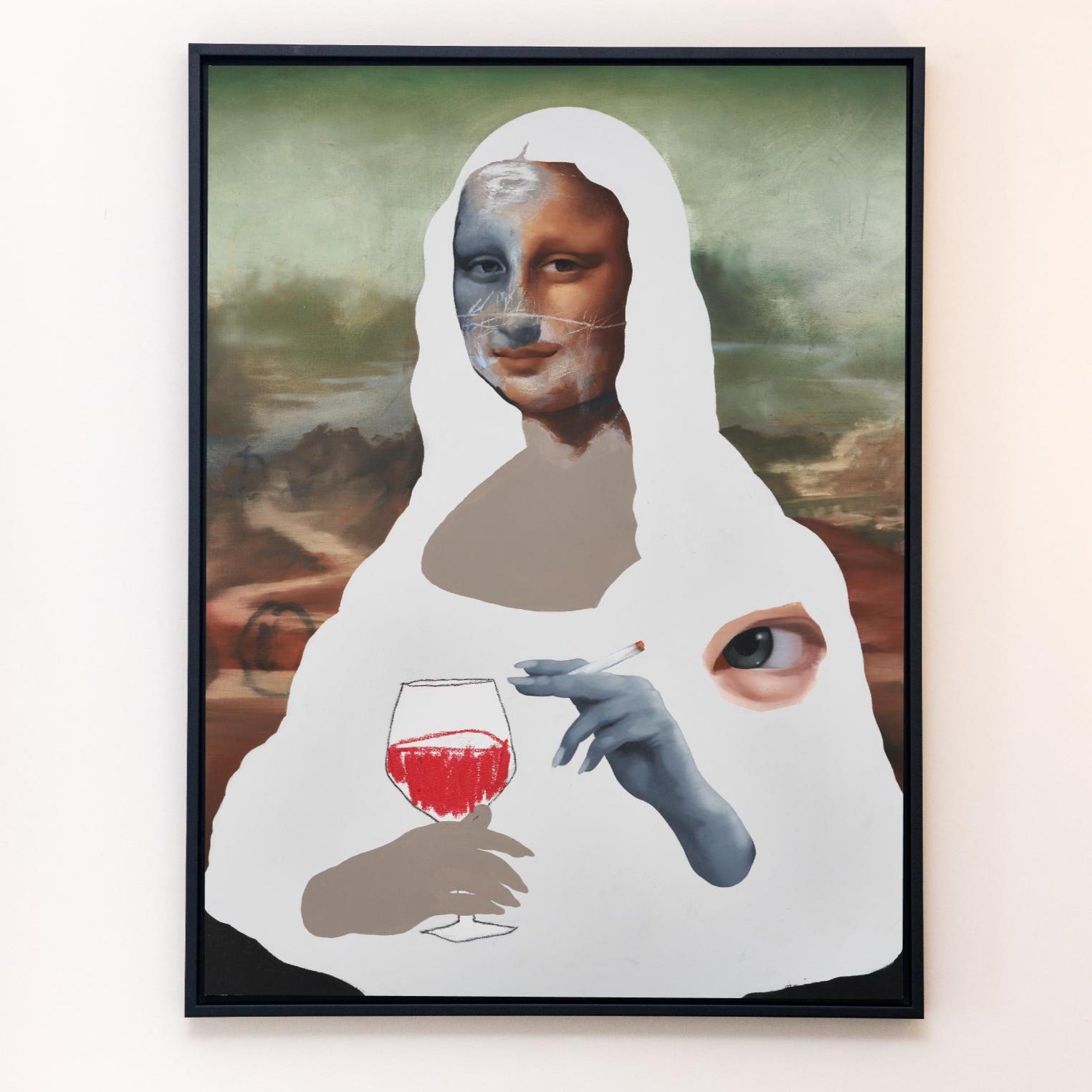 M.Lisa 1 Portrait Framed Printed Canvas - Mala Art Co.