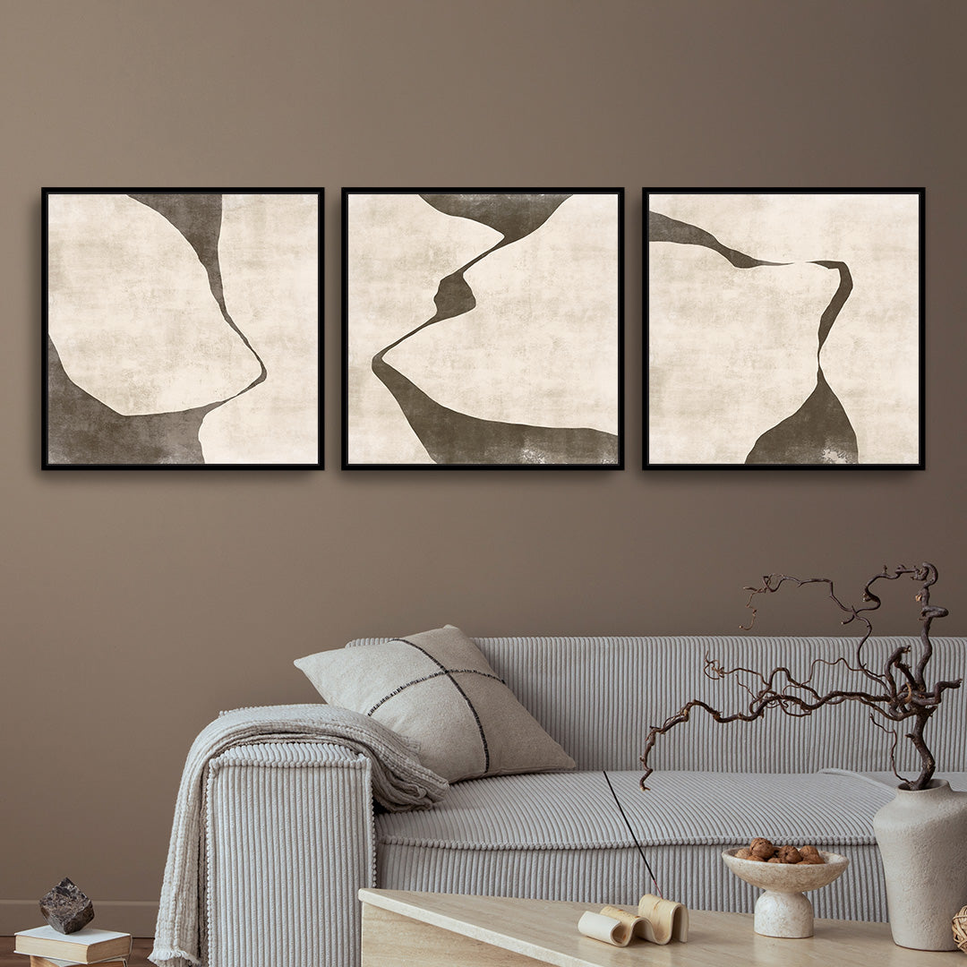 Gigi Square Framed Canvas Set of 3 - Mala Art Co.