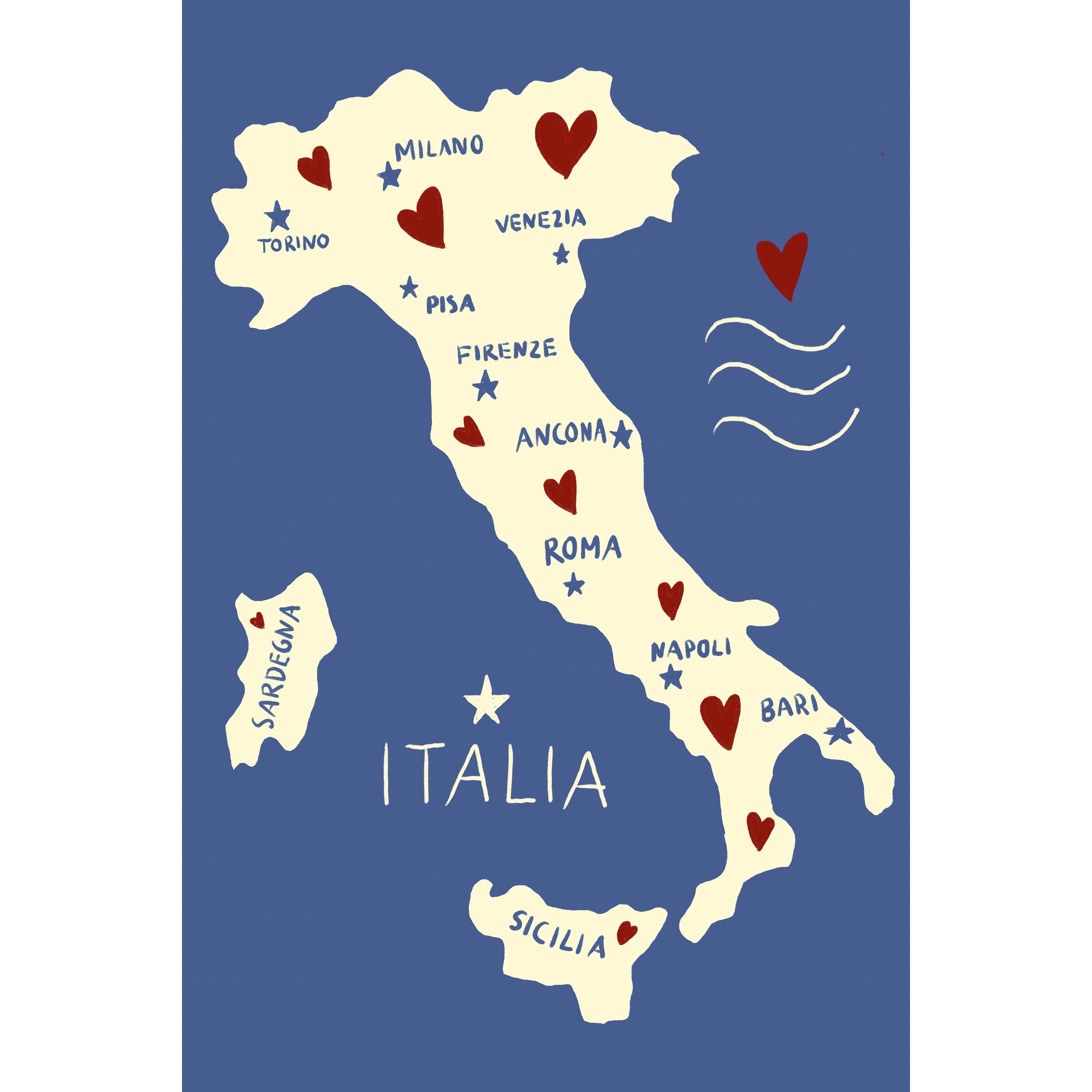 Italiy Map Print