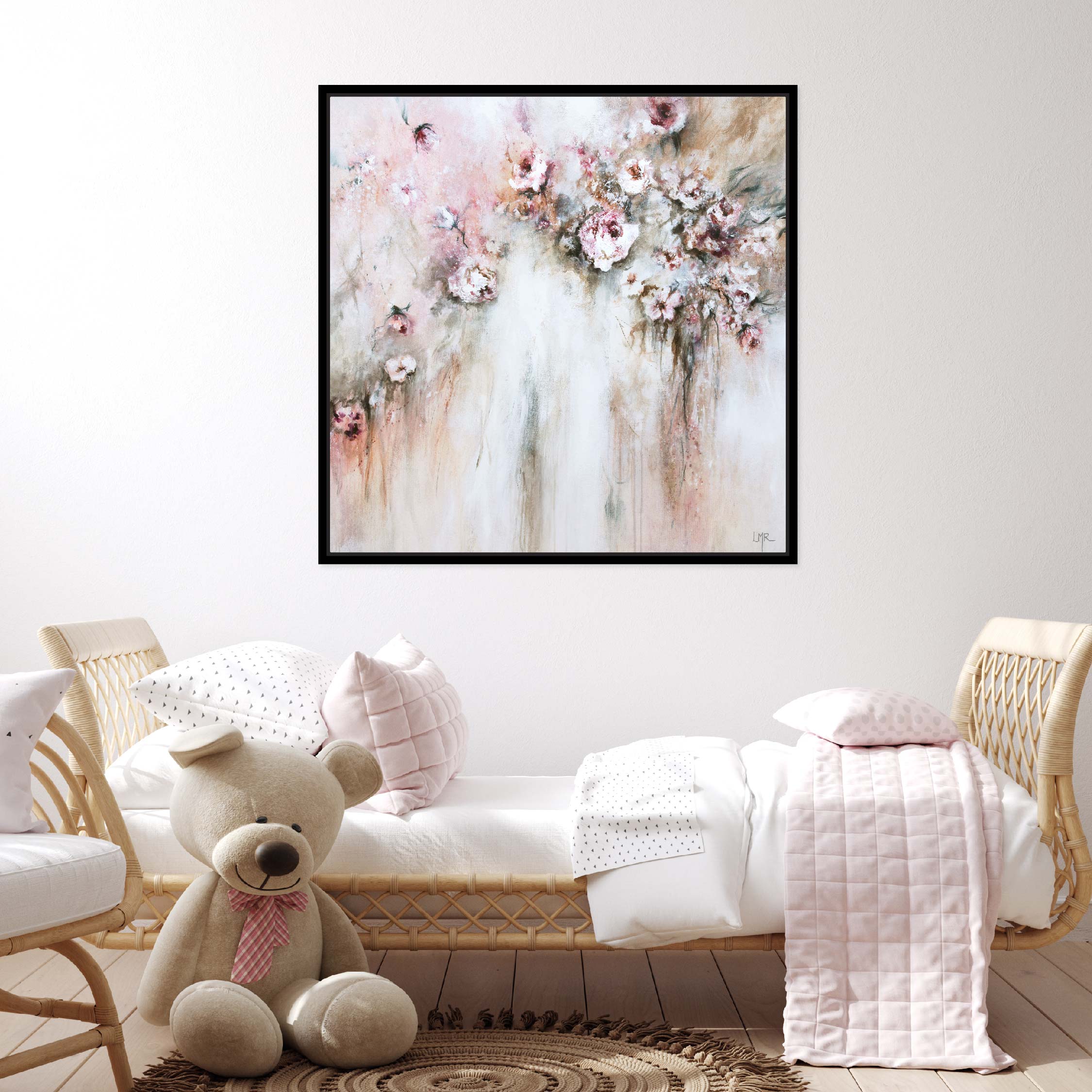 Amore Square Framed Printed Canvas - Mala Art Co.