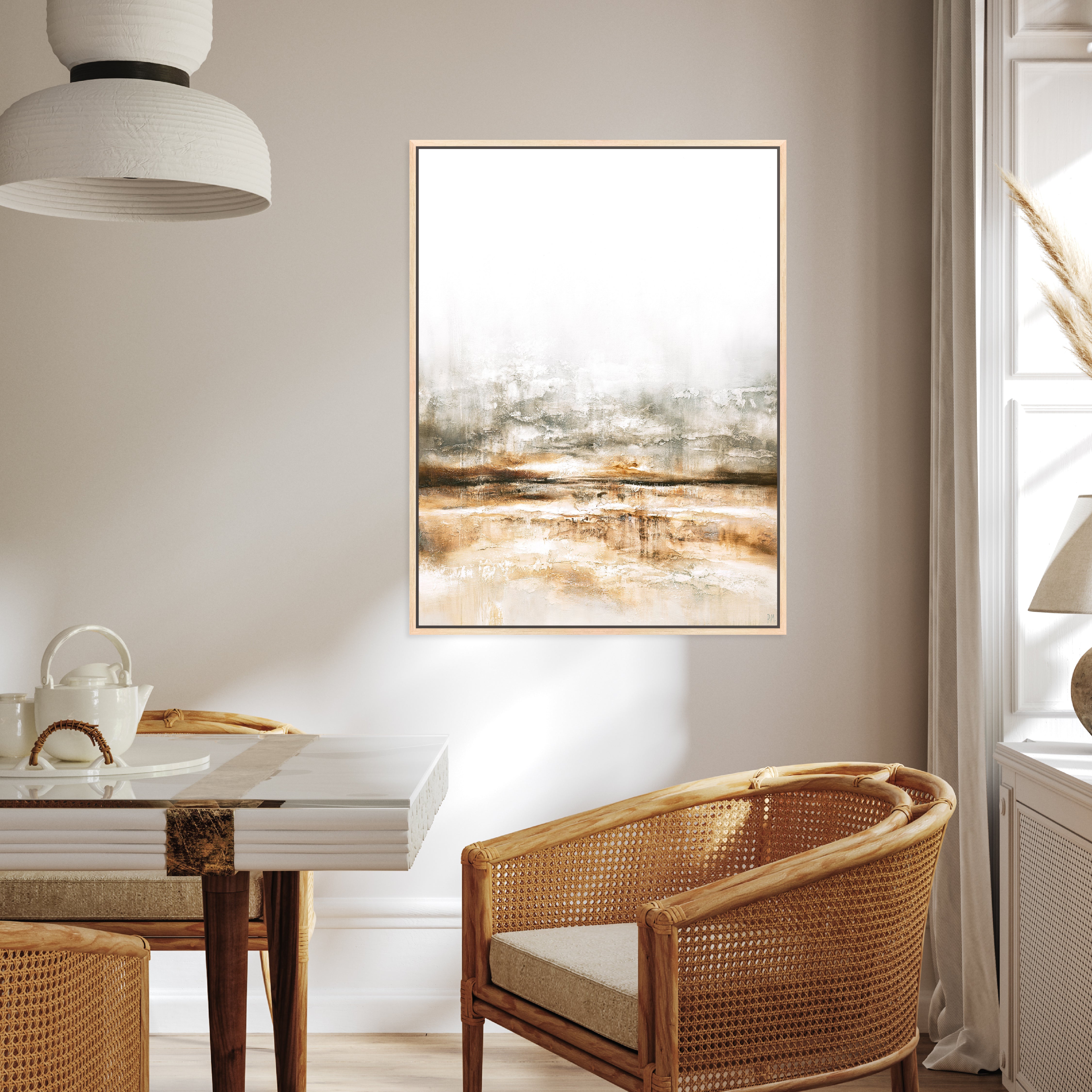 Embers Portrait Framed Printed Canvas - Mala Art Co.