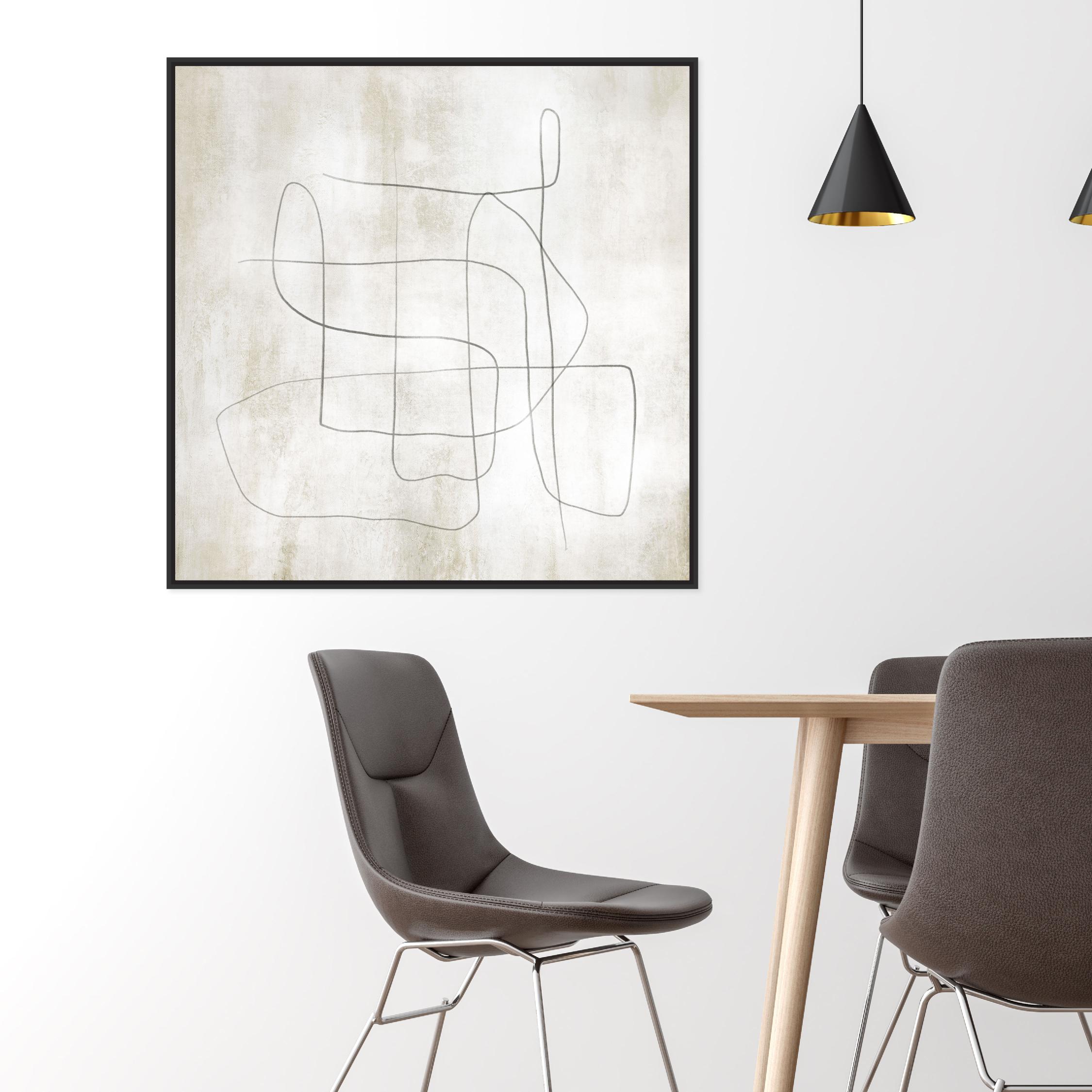 Flow Square Framed Printed Canvas - Mala Art Co.