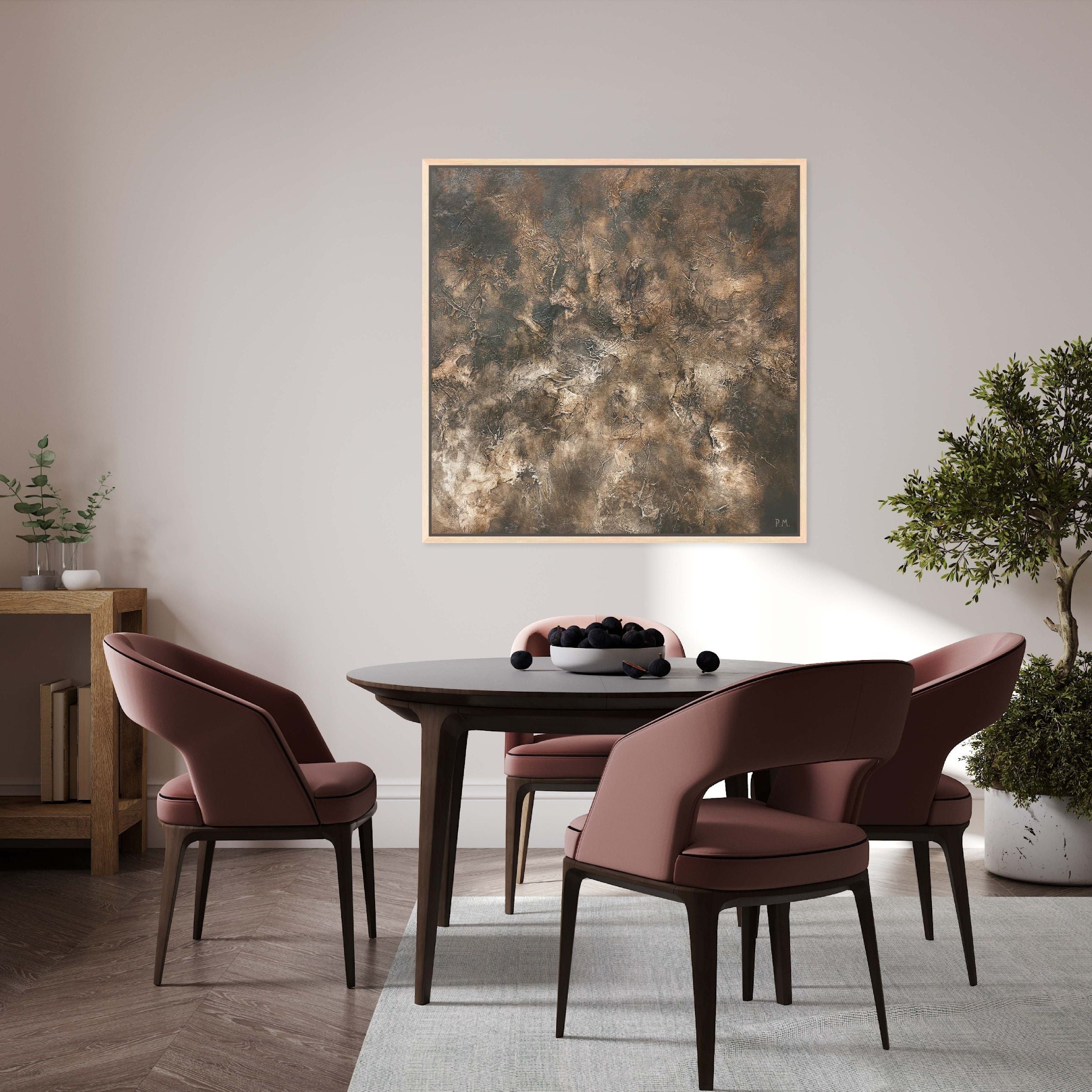 Fossil Square Framed Printed Canvas - Mala Art Co.