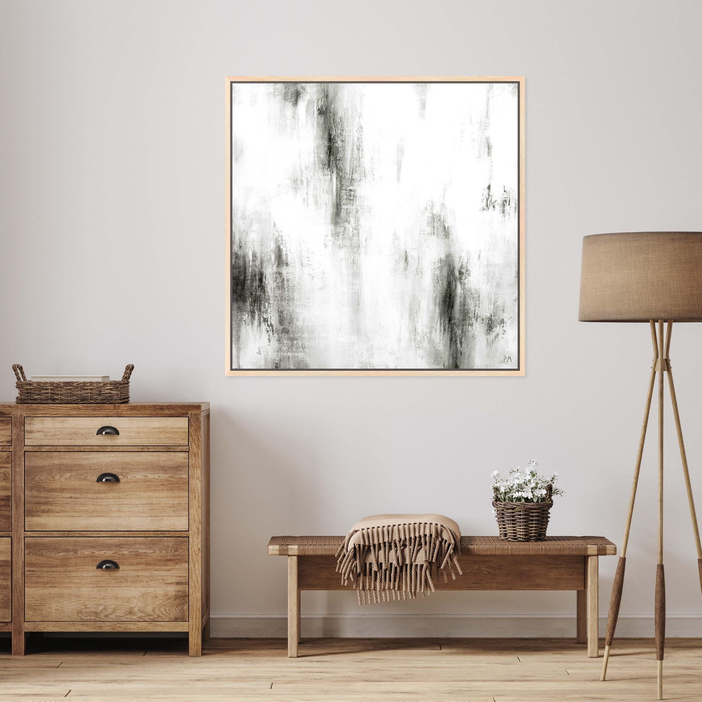 Manhattan I Square Framed Printed Canvas - Mala Art Co.