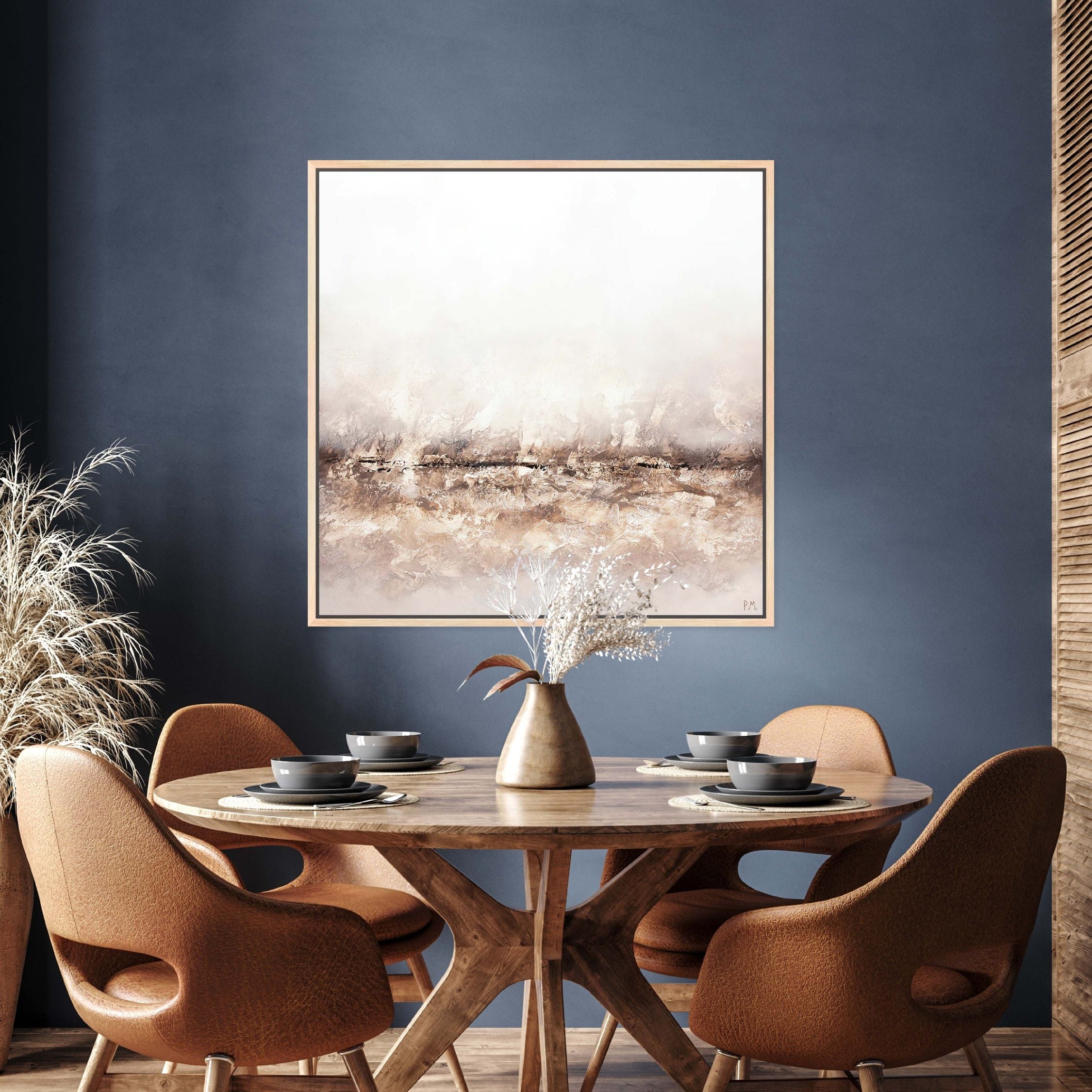 Terres Square Framed Printed Canvas - Mala Art Co.