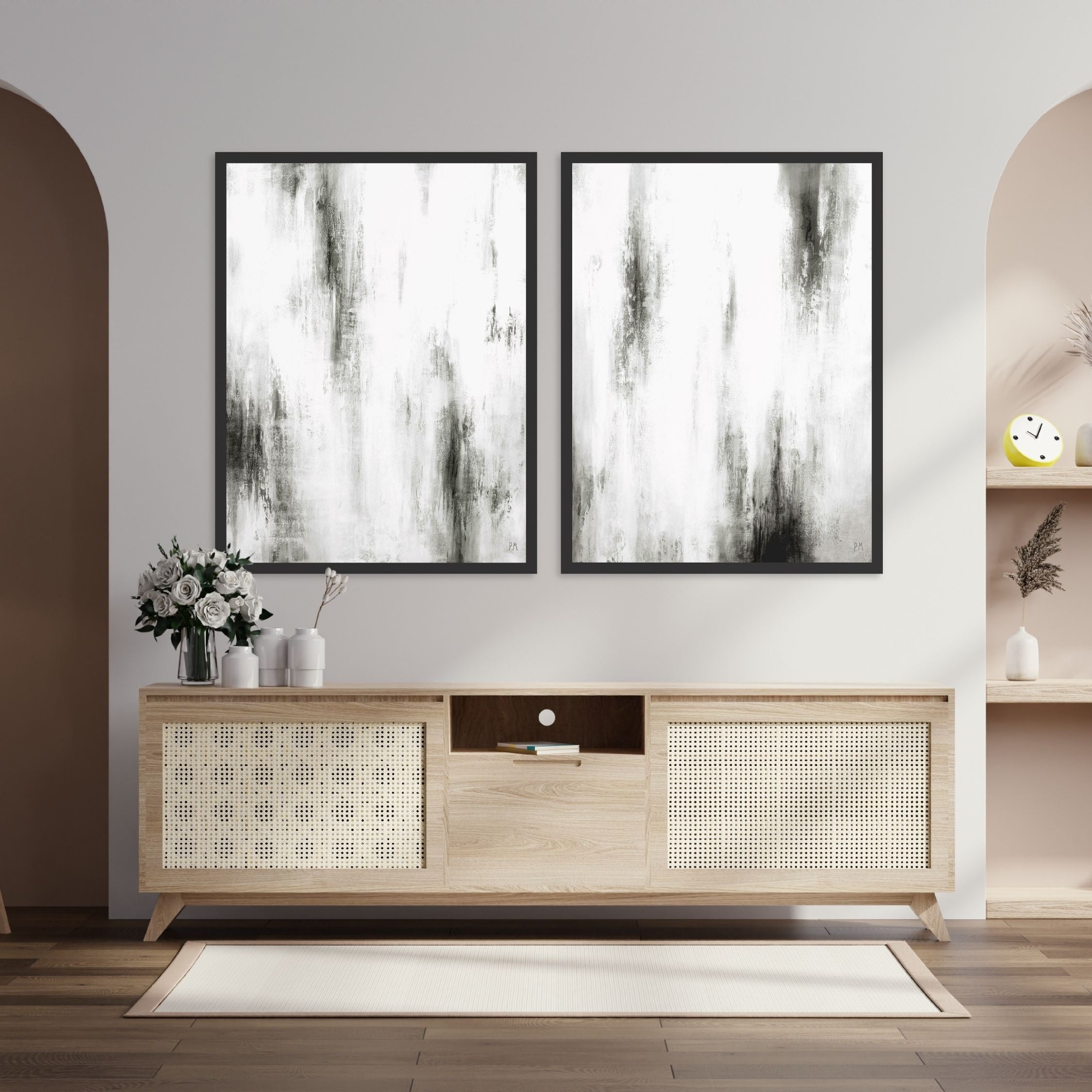 Manhattan I Portrait Framed Printed Canvas - Mala Art Co.