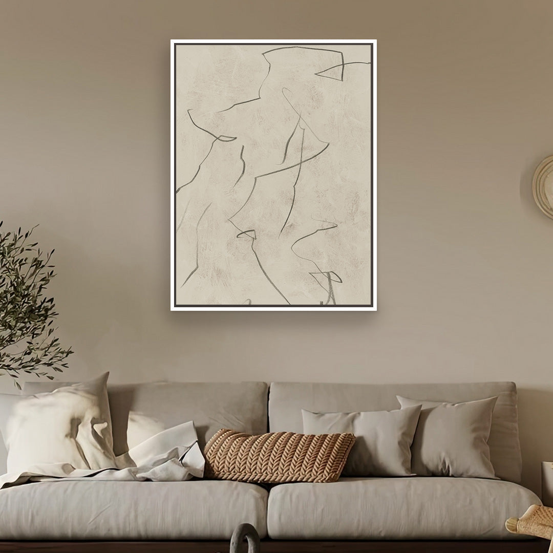 Realised Portrait Framed Printed Canvas