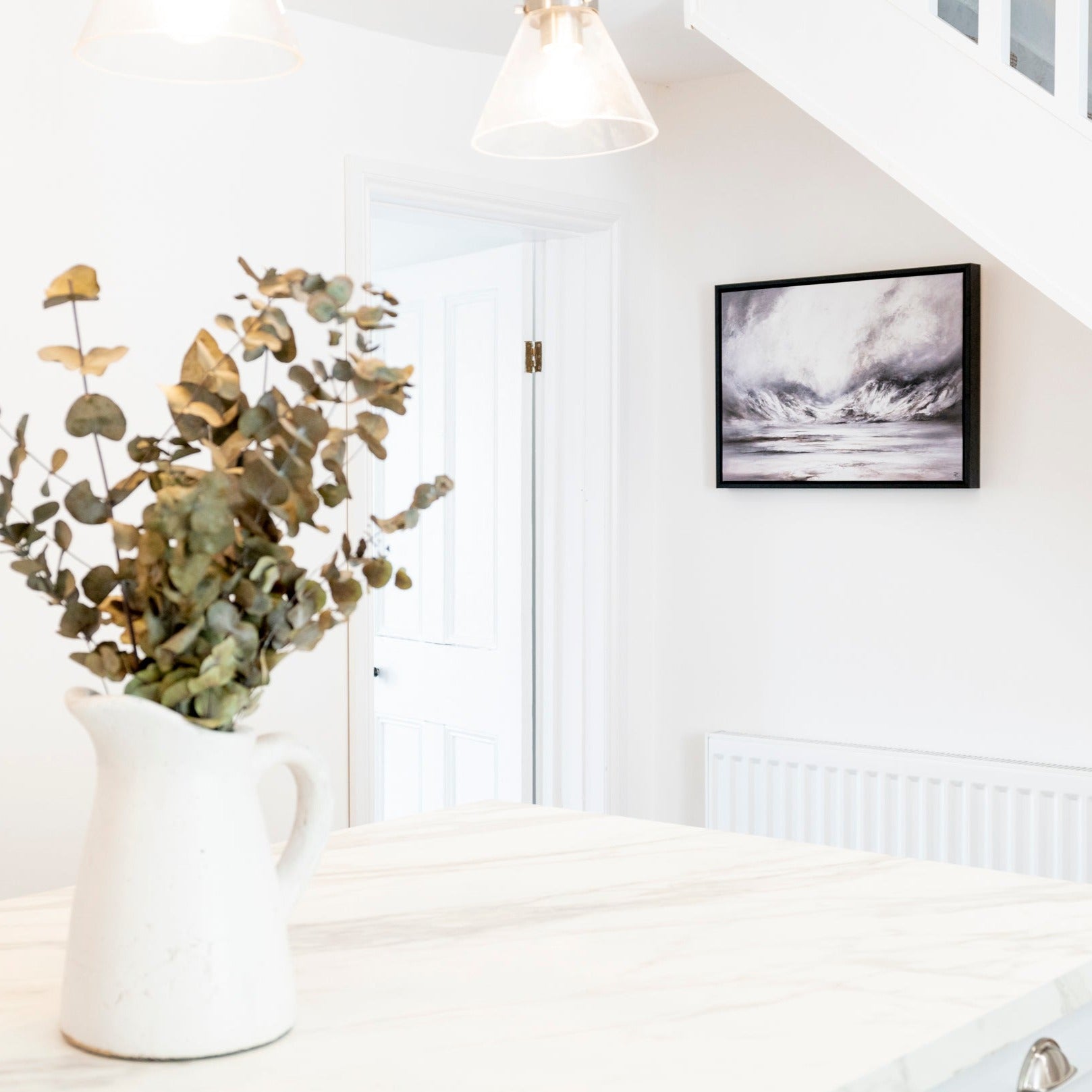 Fjords Landscape Framed Printed Canvas - Mala Art Co.