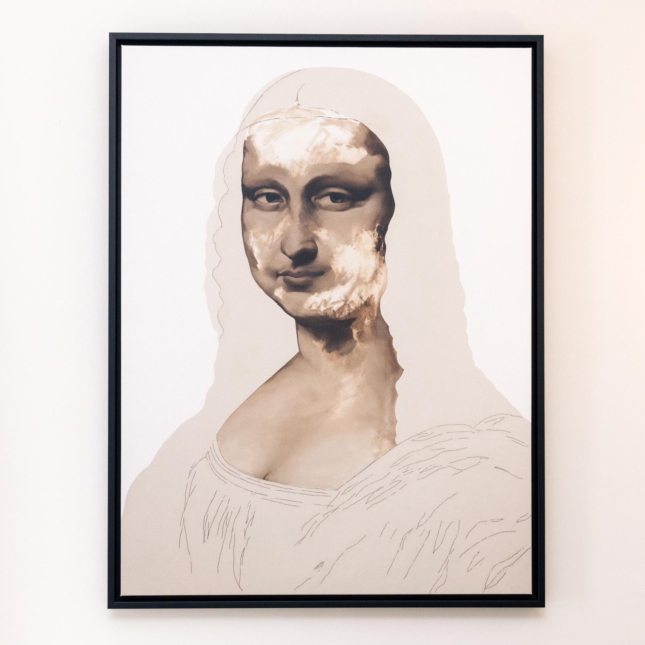 M.Lisa 2 Portrait Framed Printed Canvas - Mala Art Co.