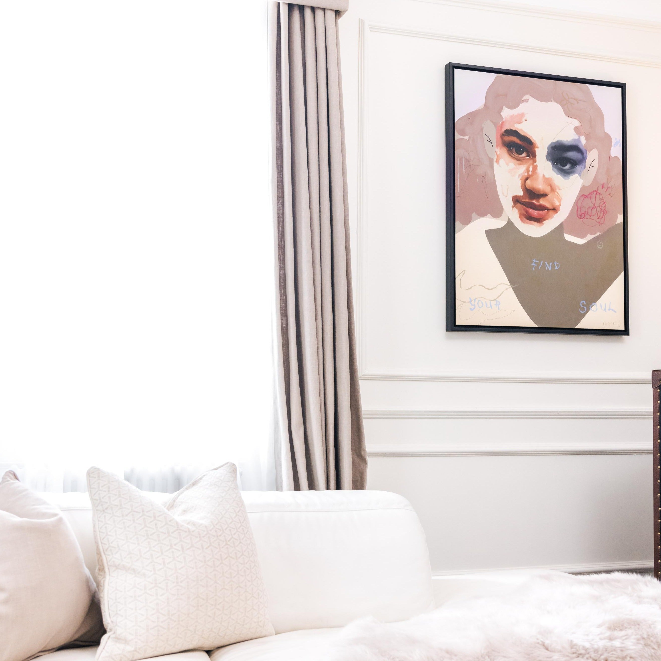 Fatale #27 Portrait Framed Printed Canvas - Mala Art Co.