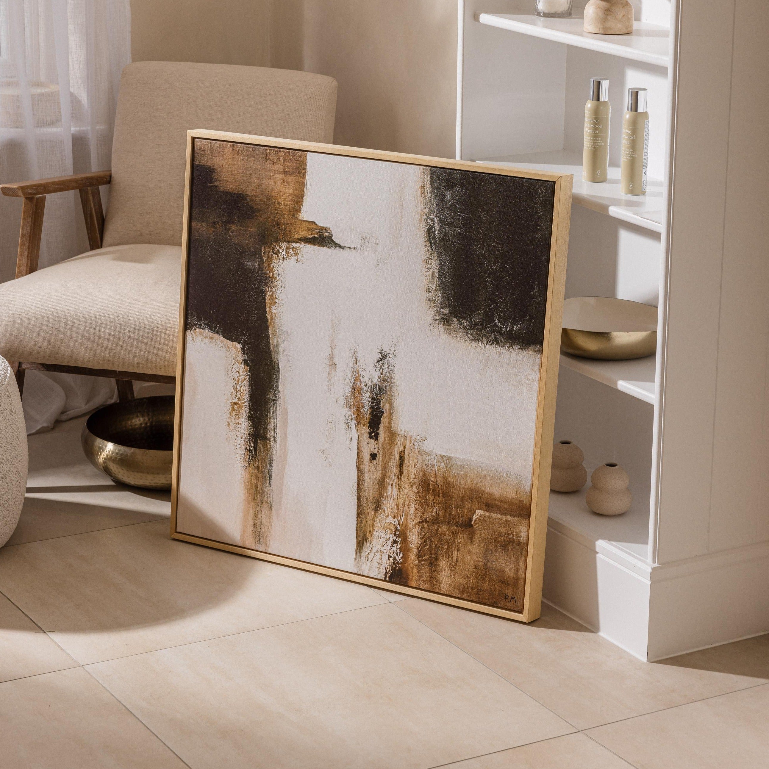 Casa II Square Framed Printed Canvas - Mala Art Co.