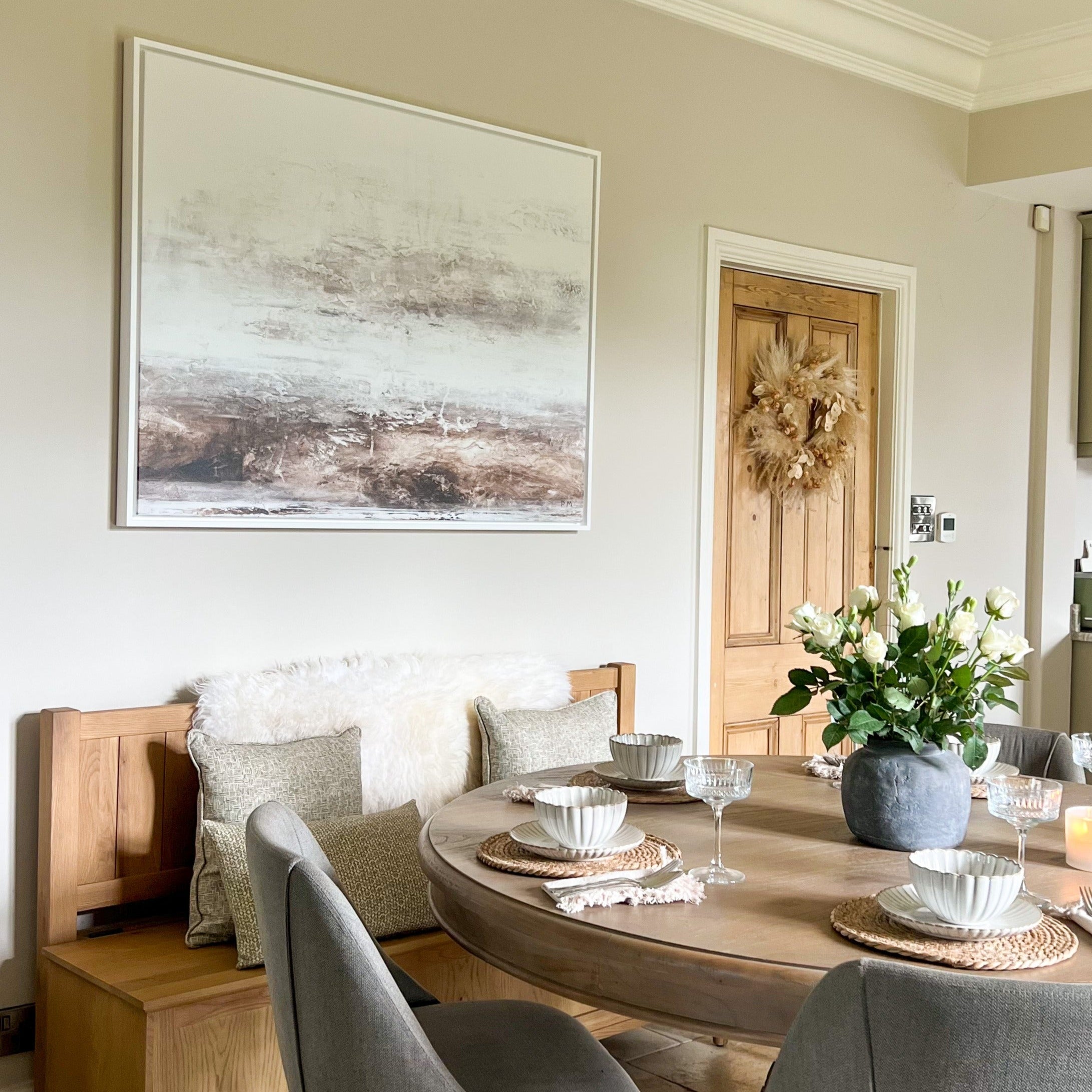 Echoes Landscape Framed Printed Canvas - Mala Art Co.