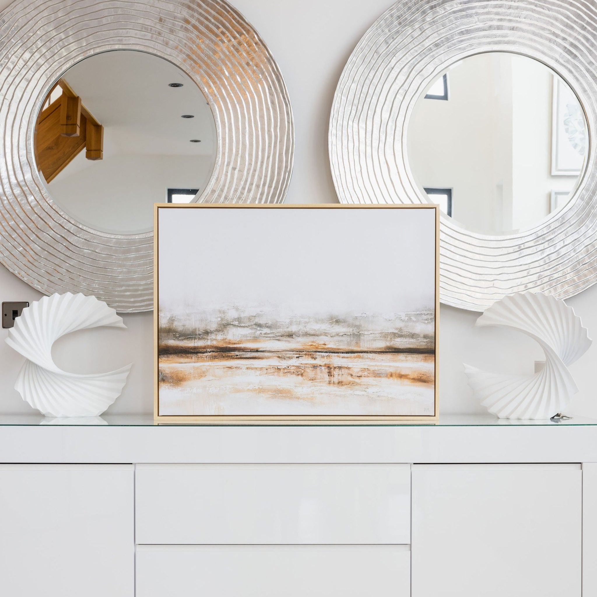 Embers Landscape Framed Printed Canvas - Mala Art Co.