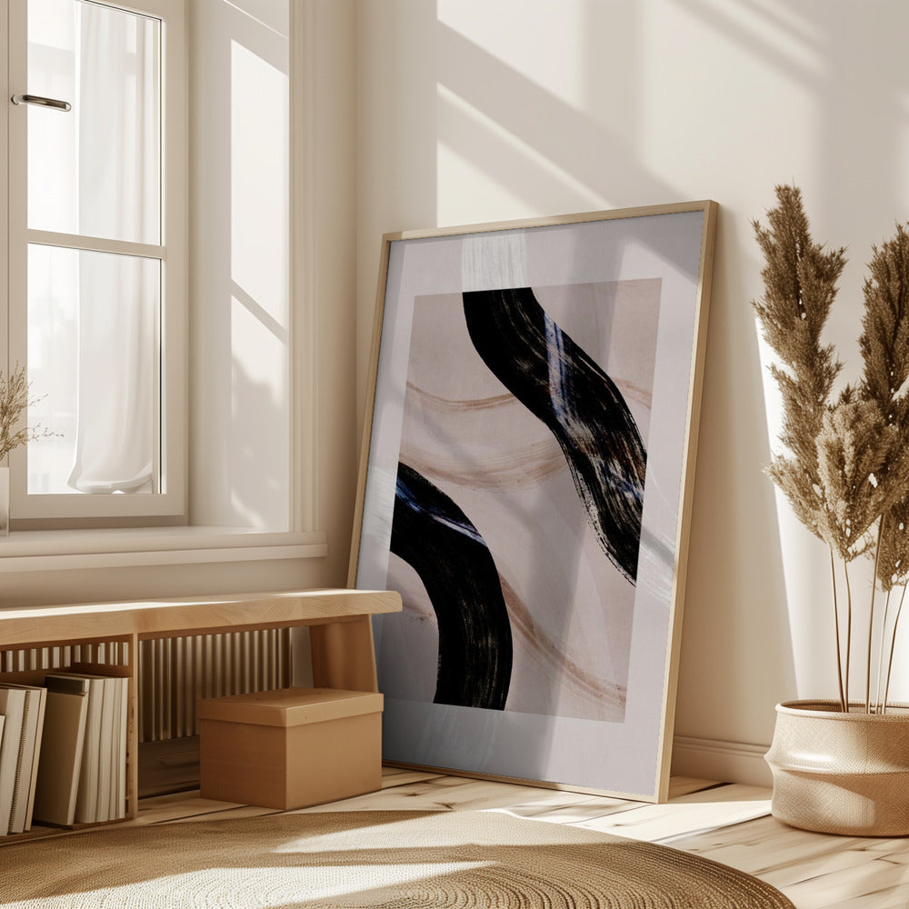 Pink Lines and Shapes Print