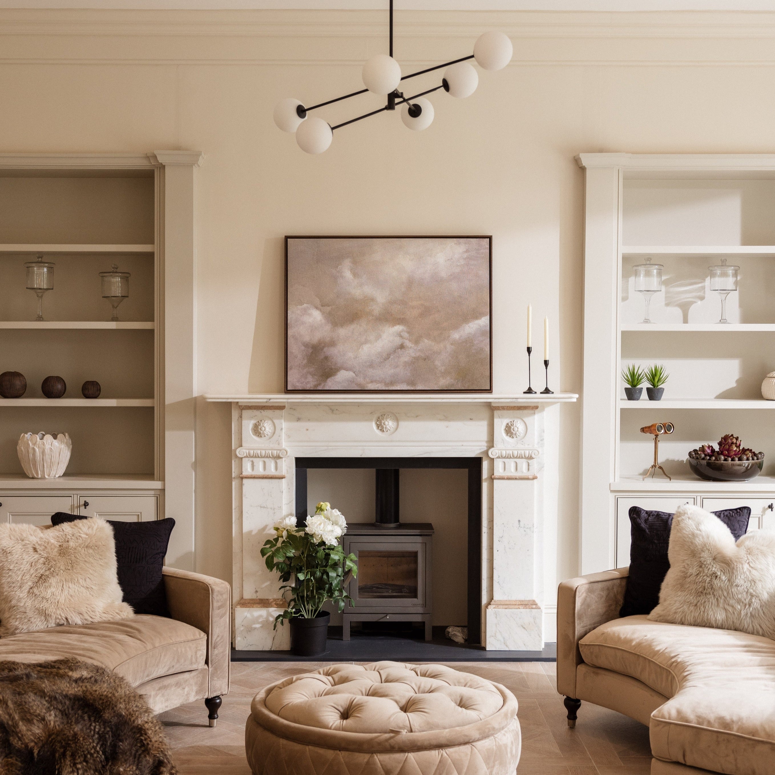 Cloud Framed Printed Canvas