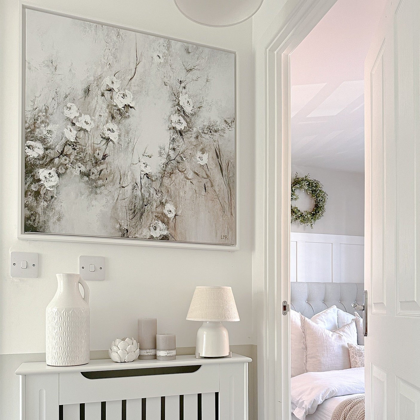 Wild Blooms Square Framed Printed Canvas - Mala Art Co.