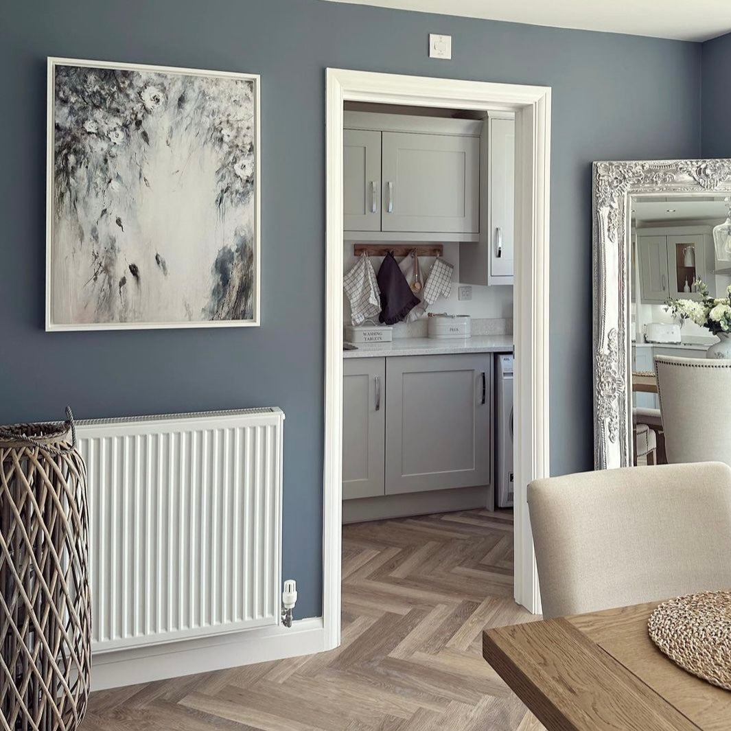 Cascade I Portrait Framed Printed Canvas - Mala Art Co.