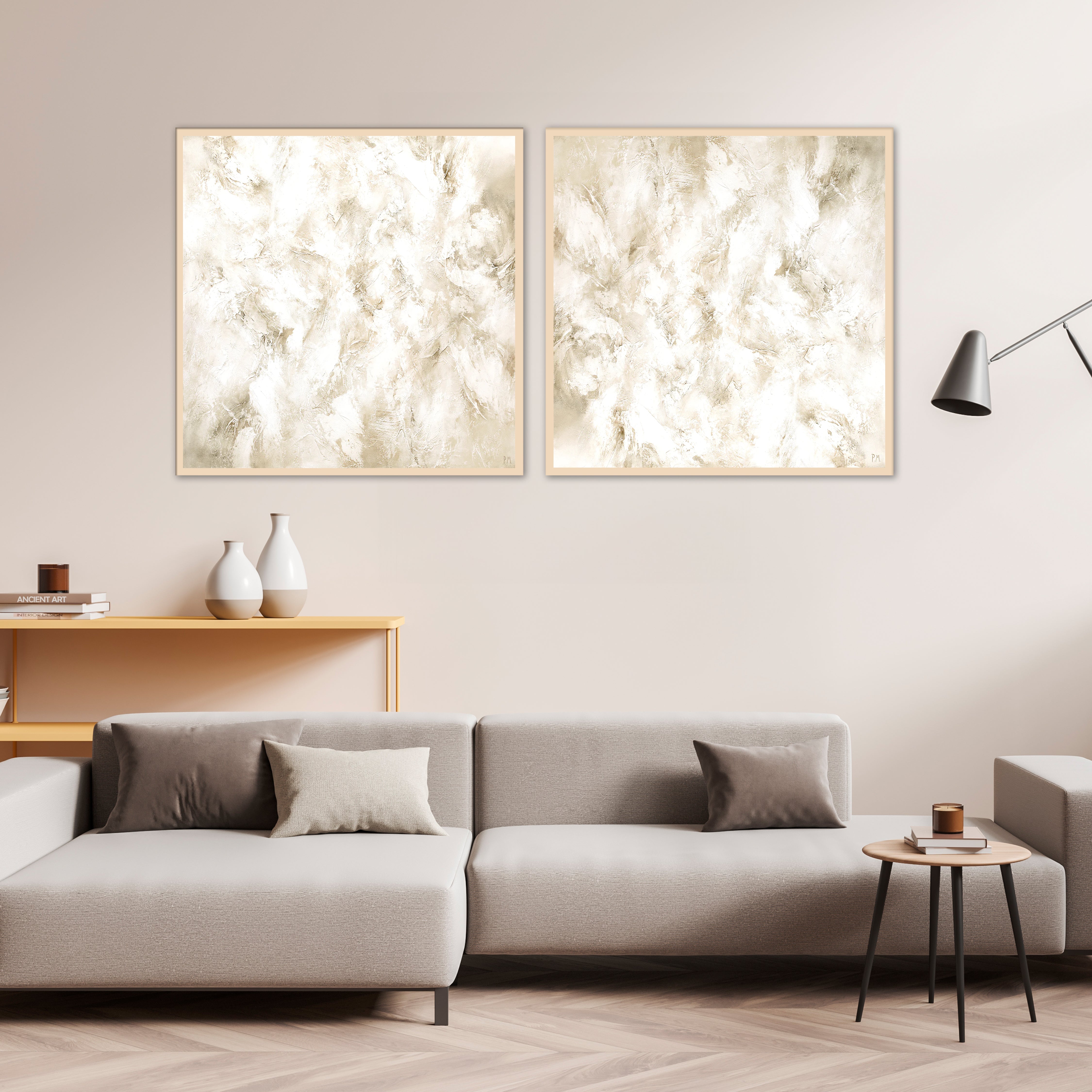 Unearthed Square Framed Canvas Set of 2 - Mala Art Co.