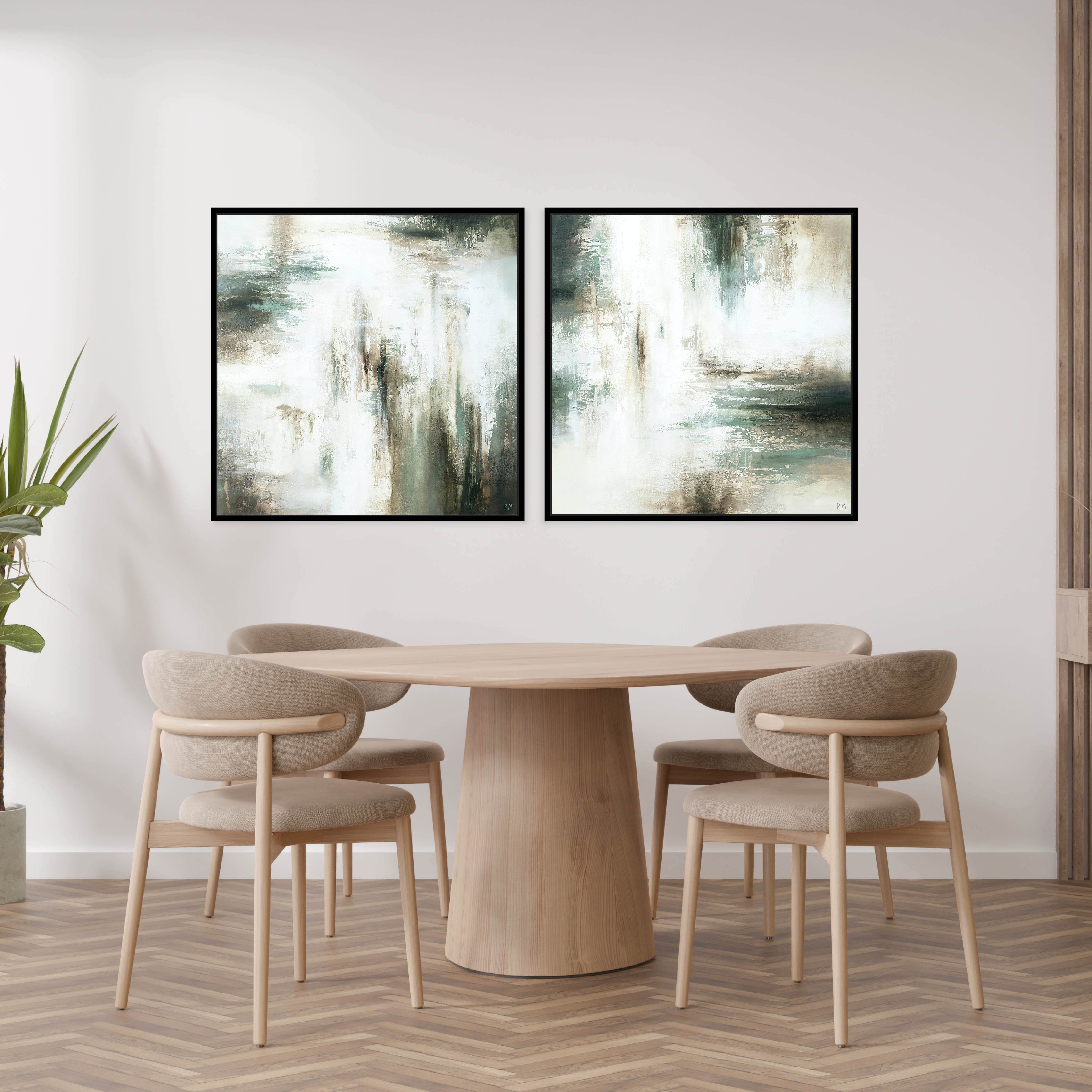 Verde Square Framed Canvas Set of 2 - Mala Art Co.