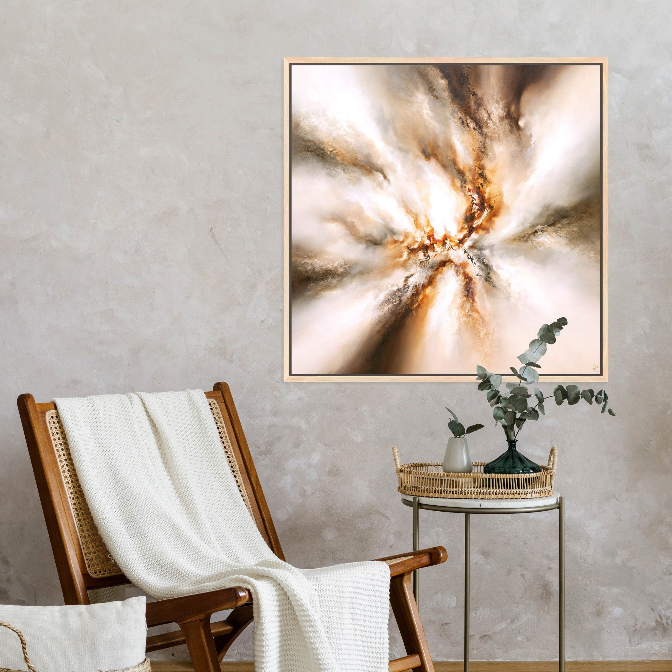 Origin I Square Framed Printed Canvas - Mala Art Co.