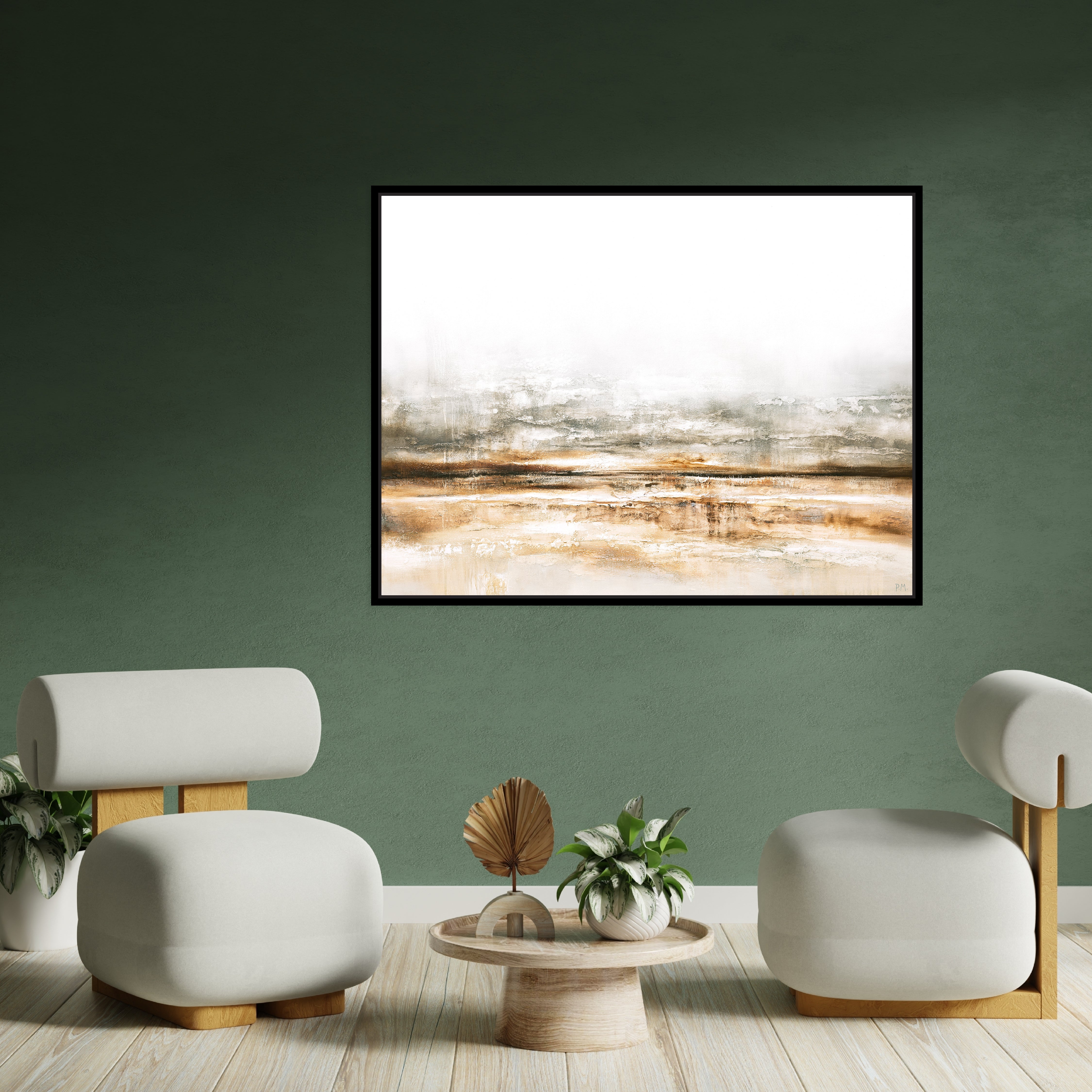 Embers Landscape Framed Printed Canvas - Mala Art Co.
