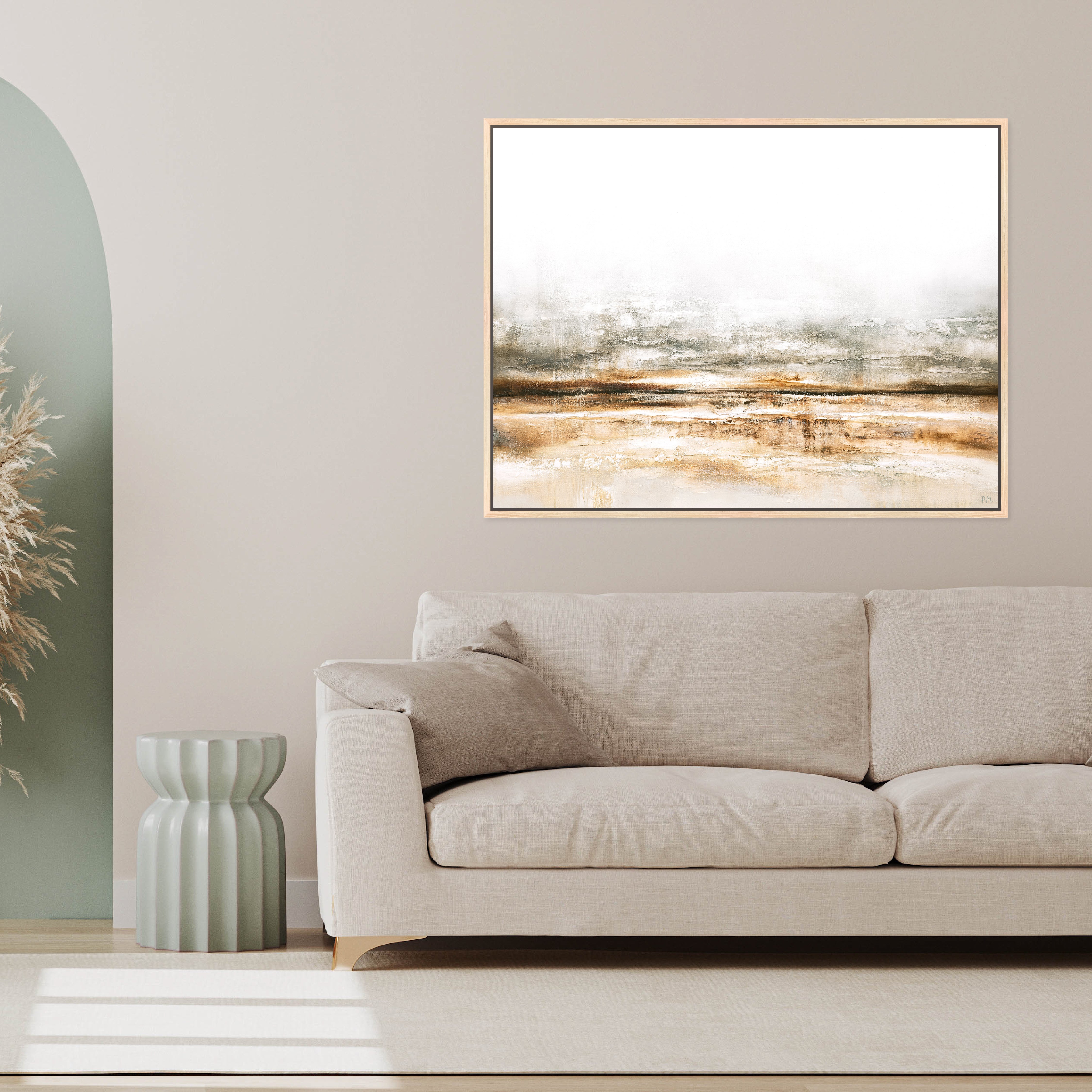 Embers Landscape Framed Printed Canvas - Mala Art Co.