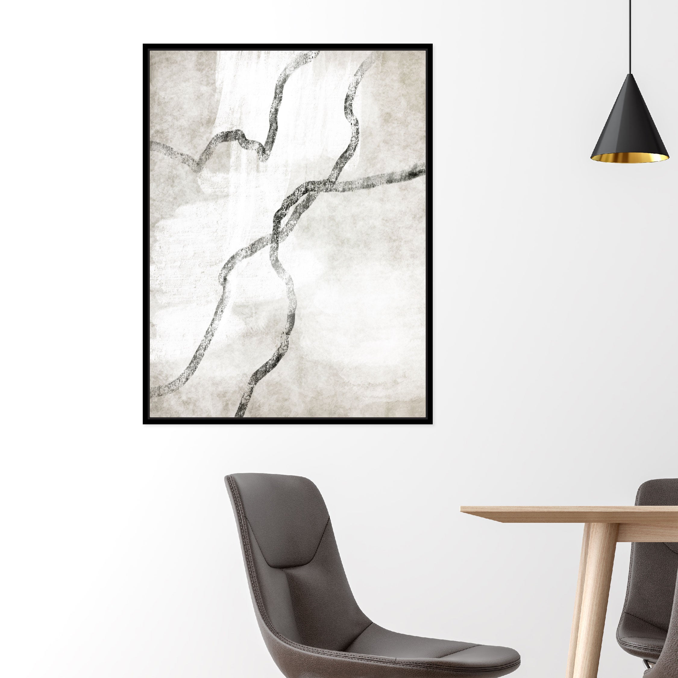 Modo II Portrait Framed Printed Canvas - Mala Art Co.