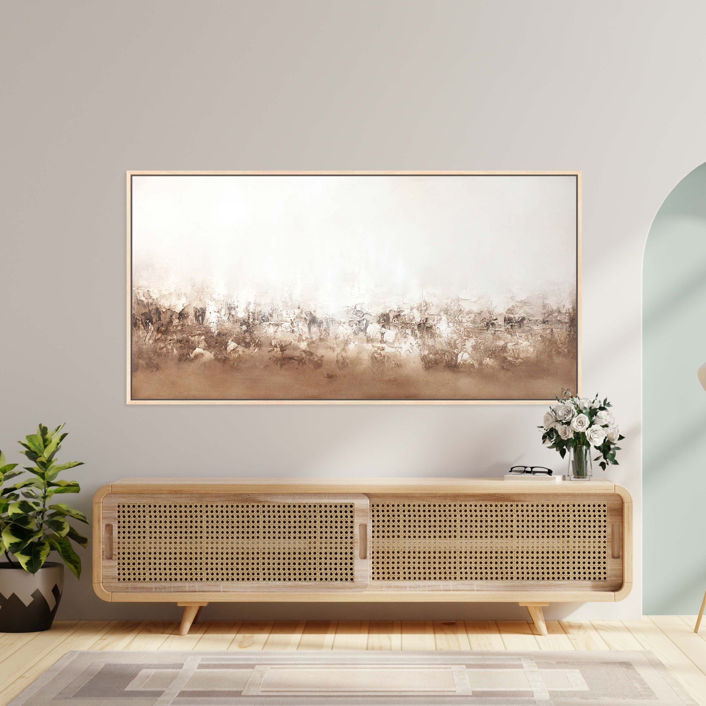 Landa Panoramic Framed Printed Canvas - Mala Art Co.