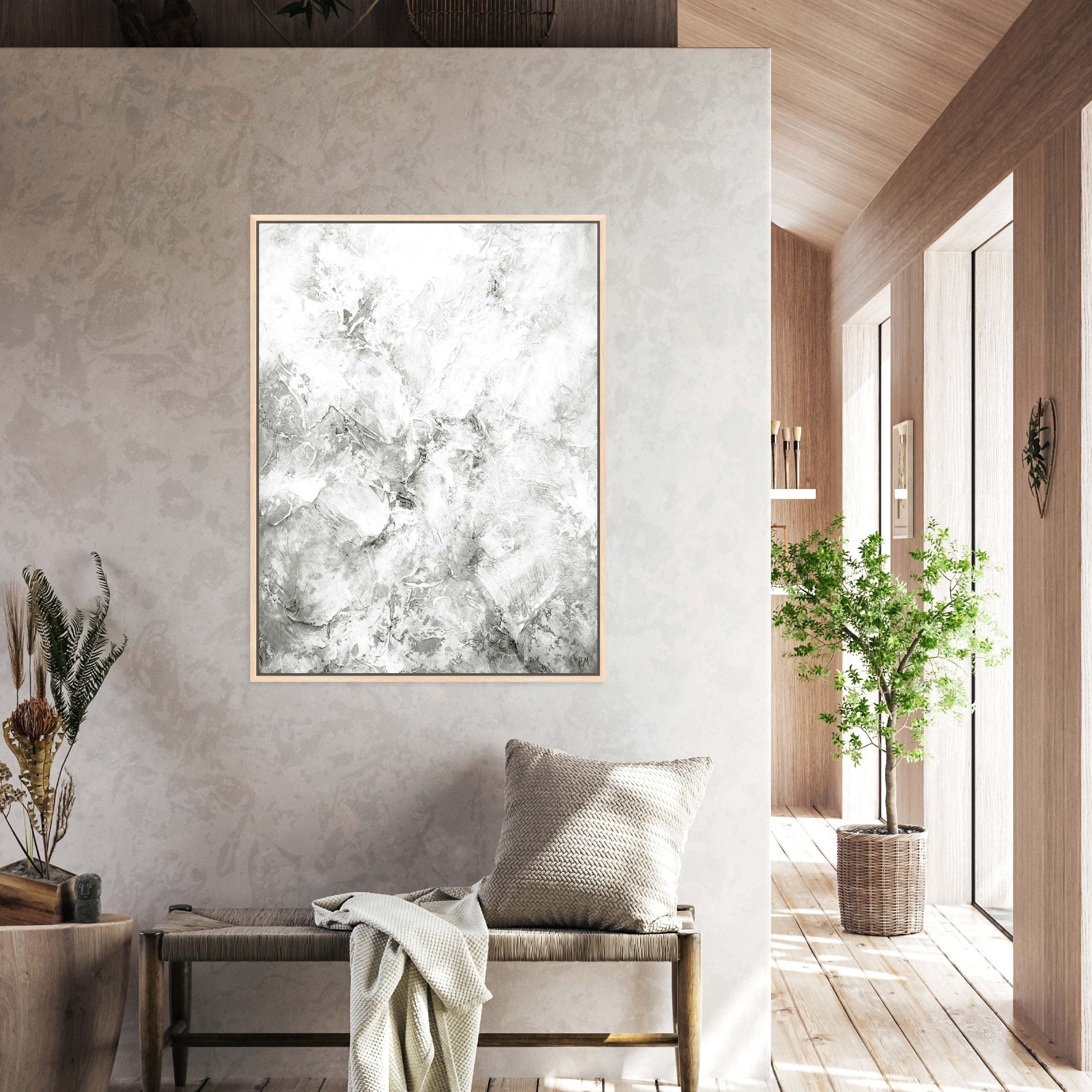 Luna Portrait Framed Printed Canvas - Mala Art Co.