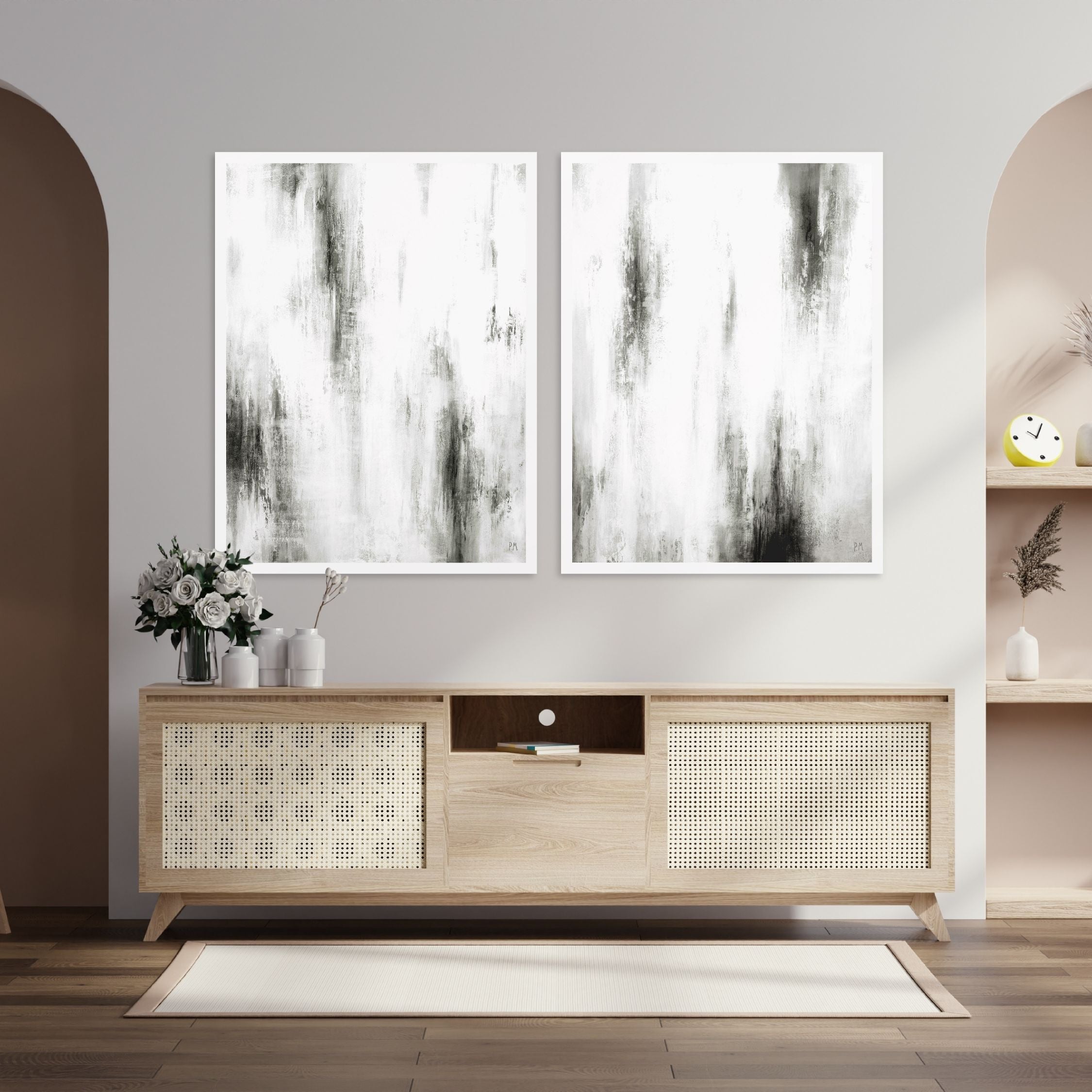 Manhattan I Portrait Framed Printed Canvas - Mala Art Co.