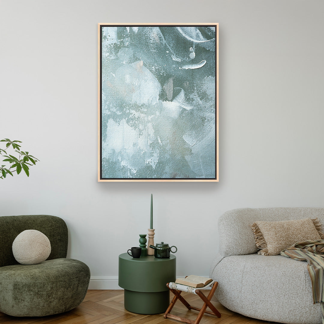 Emerald Acrylic Portrait Framed Printed Canvas