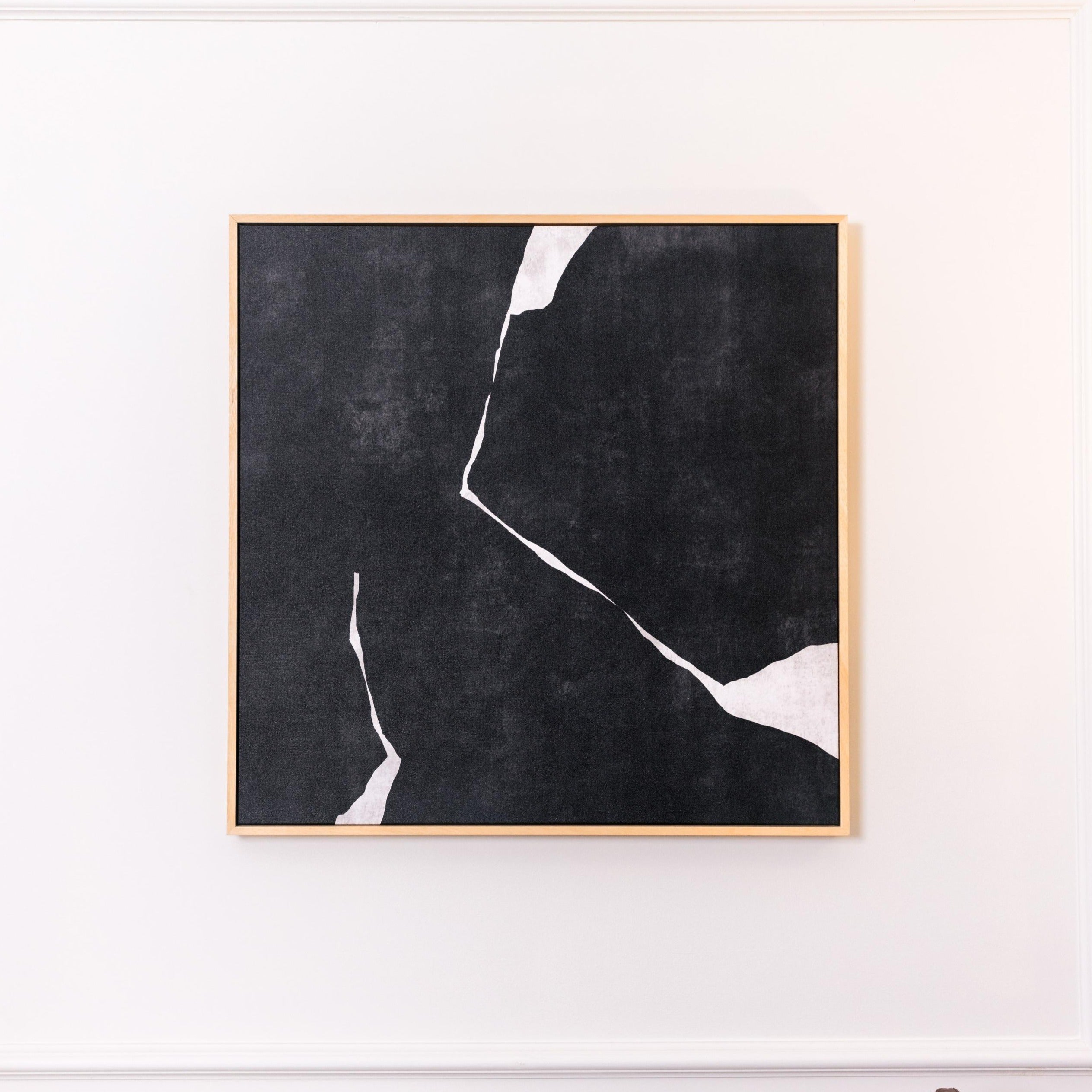 Nero II Square Framed Printed Canvas - Mala Art Co.