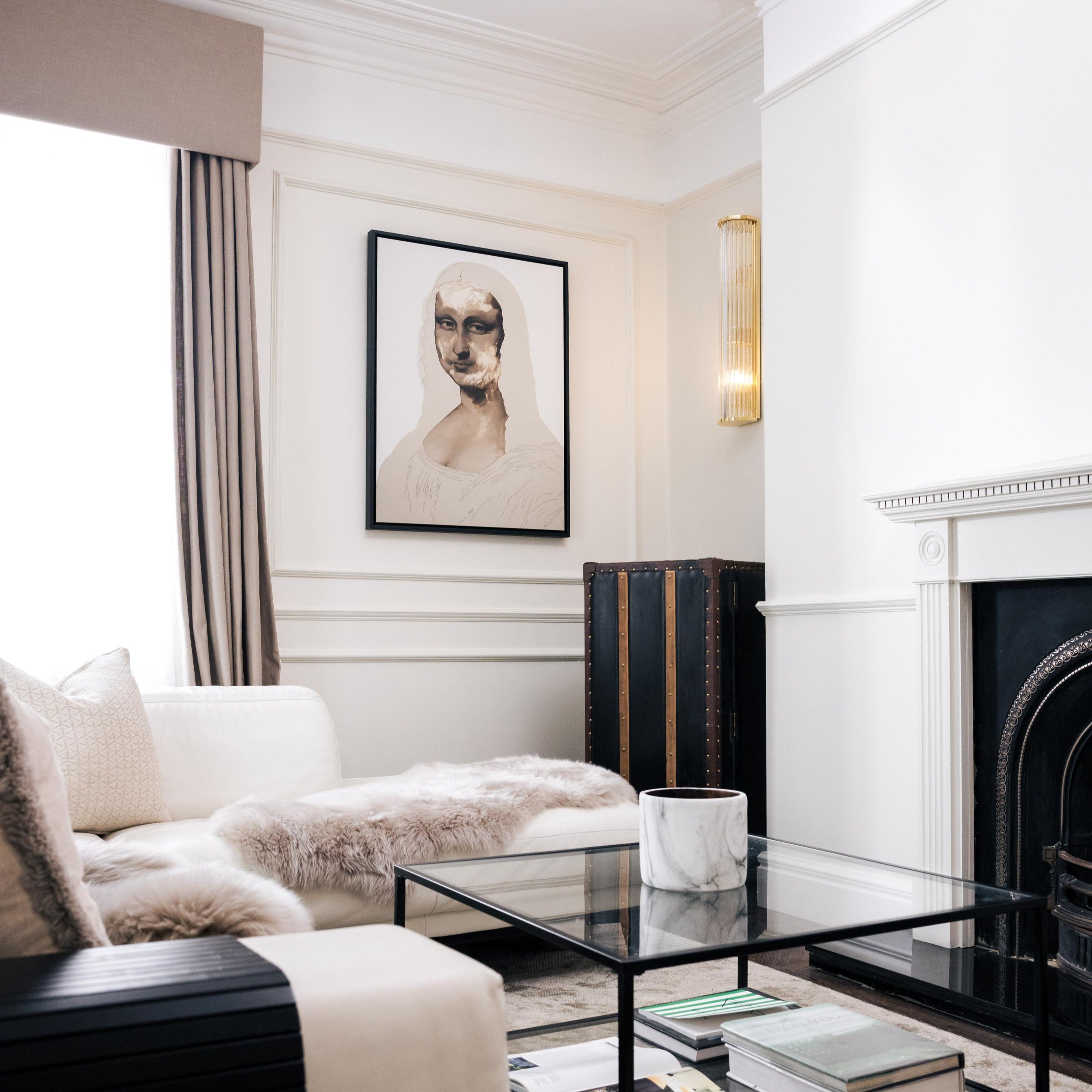 M.Lisa 2 Portrait Framed Printed Canvas - Mala Art Co.